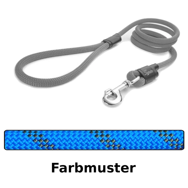klassische Hundeleine - L - 145cm - blau rally